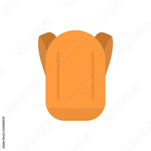 Fototapeta Flat backpack, bag icon, piece of cheese icon, vector illustration isolated on white background