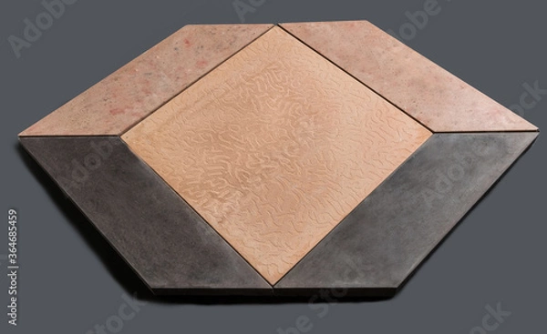 Obraz A sample of ground, wall stone shape on the unicolour background