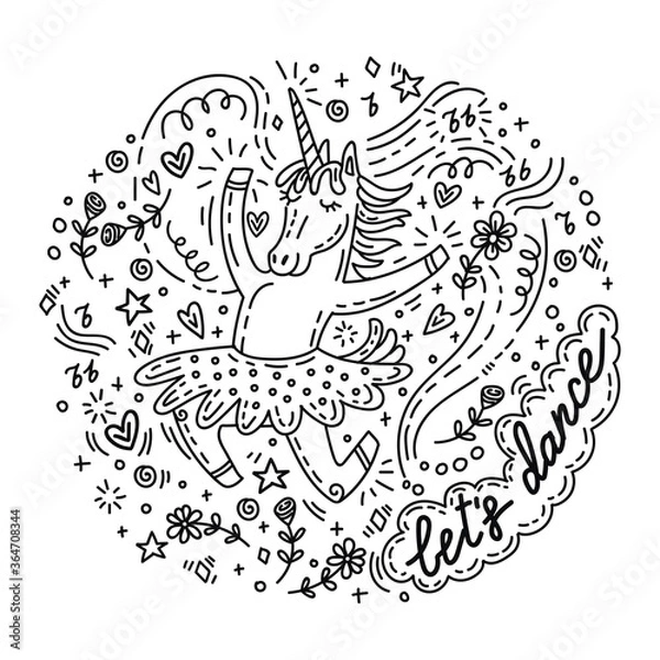 Fototapeta Lets dance unicorn