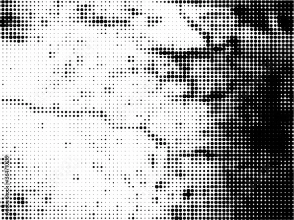 Fototapeta Grunge halftone dots background vector texture