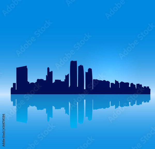 Obraz Detailed vector Abu Dhabi silhouette skyline