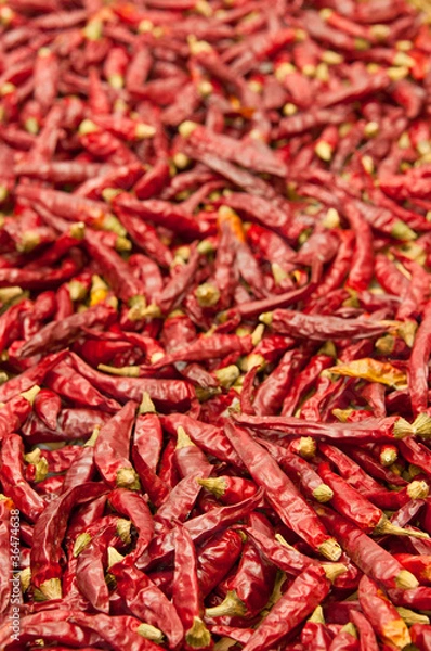 Fototapeta 乾燥後の唐辛子