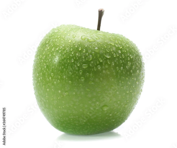 Fototapeta Green apple isolated on white background