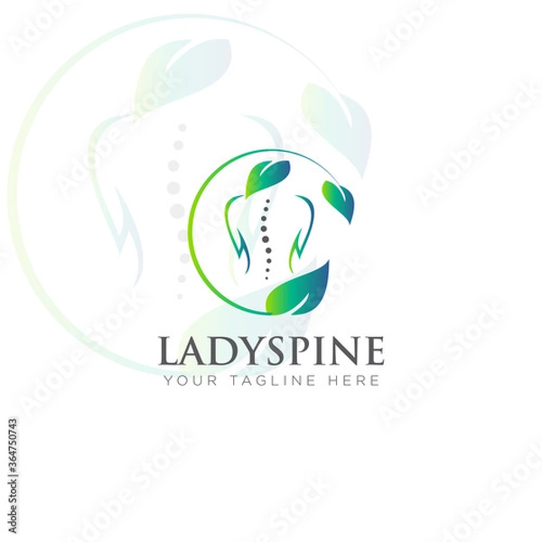 Obraz ladyspine logo,creative abstract back bone vector