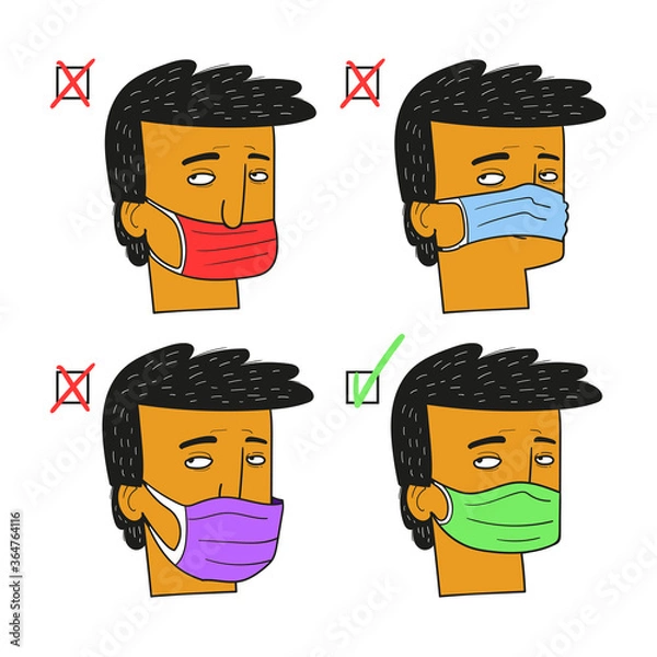 Fototapeta Correct use of the mask