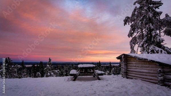 Obraz sunset in the mountains