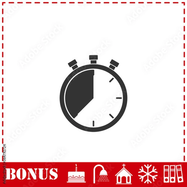 Fototapeta Stopwatch icon flat