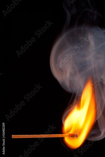 Obraz brennendes Streichholz