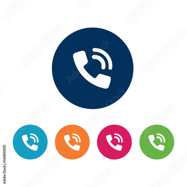 Obraz Flat phone icon symbol vector