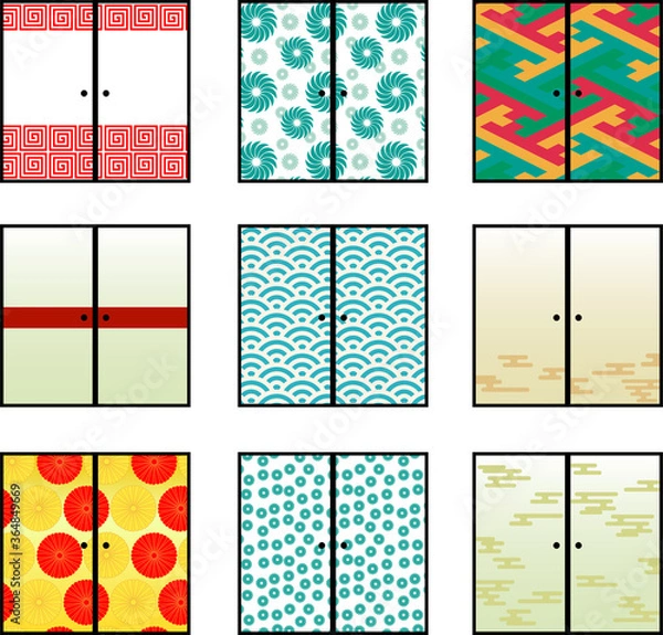 Obraz Japanese style bran set