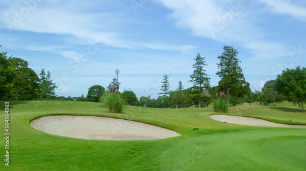 Fototapeta 全体的にフラットで景観が美しい茨城県の「ザ・インペリアルカントリークラブ」