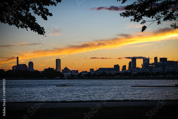 Obraz sunset over the city