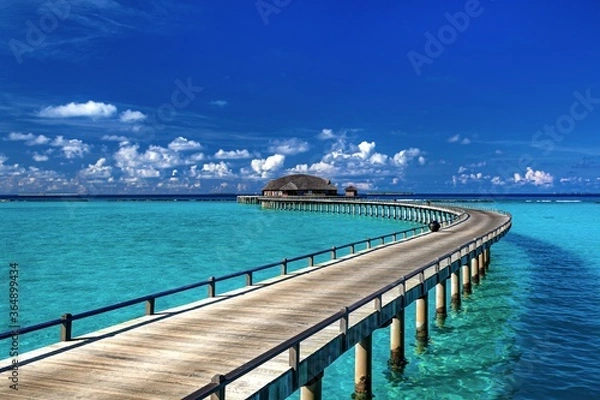 Fototapeta モルディヴ・南国のリゾートアイランドの風景