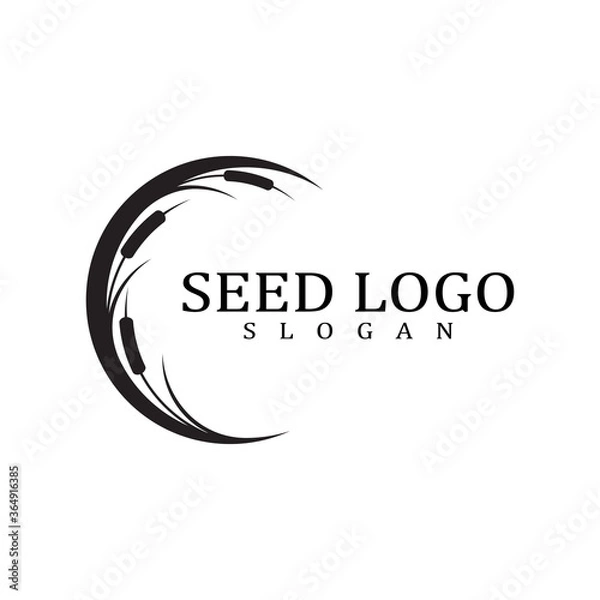 Fototapeta Reeds icon vector design template