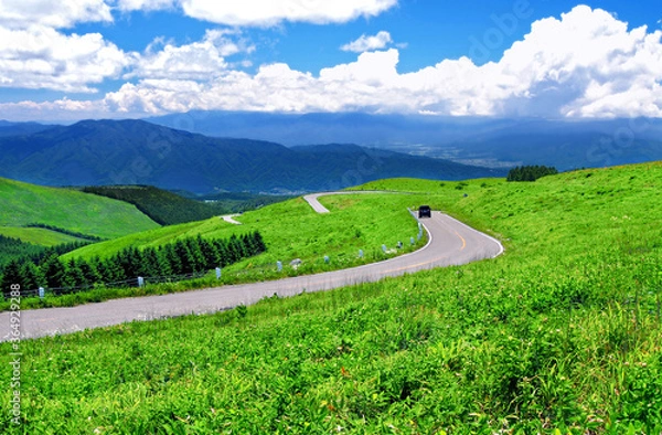 Obraz 高原のドライブルート(日本風景街道・信州ビーナスライン)
