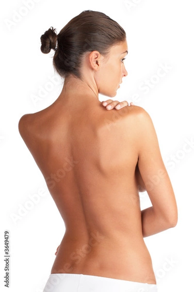 Fototapeta Beautiful woman body - high key shot in studio