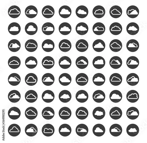 Fototapeta  Cloud icon set vector