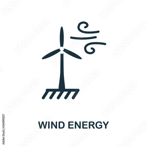 Obraz Wind Energy icon. Simple element from alternative energy collection. Creative Wind Energy icon for web design, templates, infographics and more