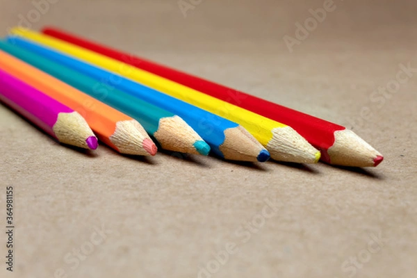 Obraz close up of colored pencils