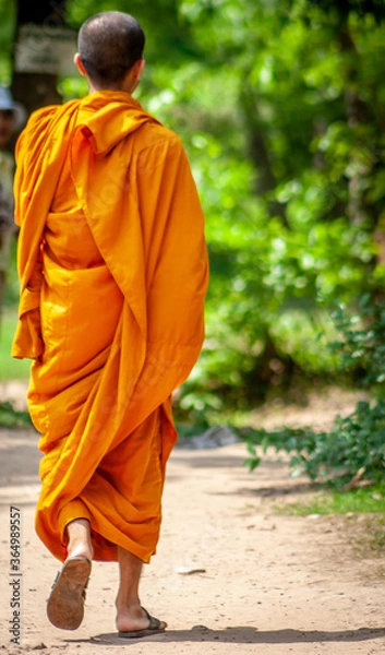 Obraz Monk walking to meeting