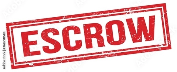 Obraz ESCROW red grungy rectangle stamp.