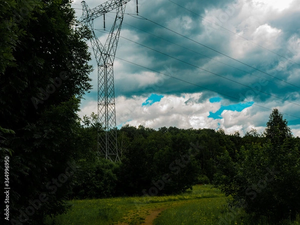 Obraz views in the botanical garden in Radzionków. Free space for entry ready
