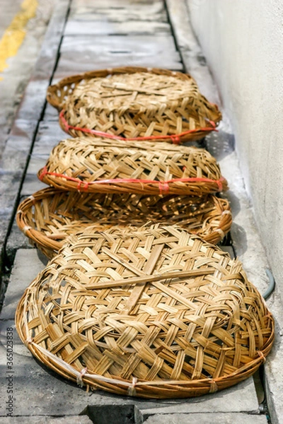 Obraz wicker baskets on ground
