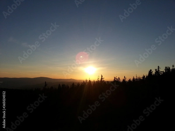 Obraz sunset in the mountains