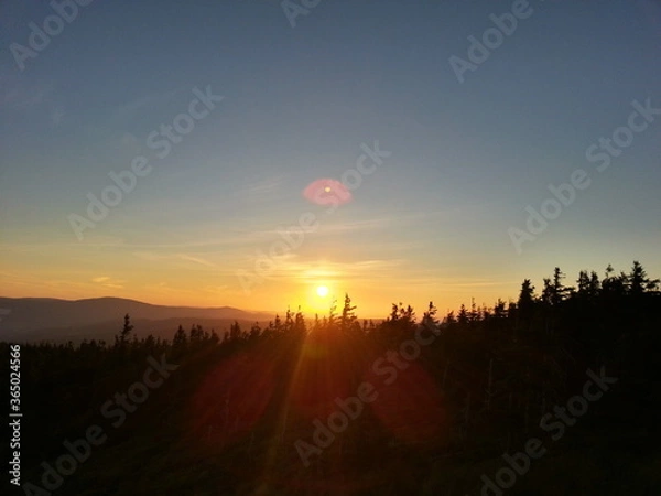 Obraz sunset in the mountains