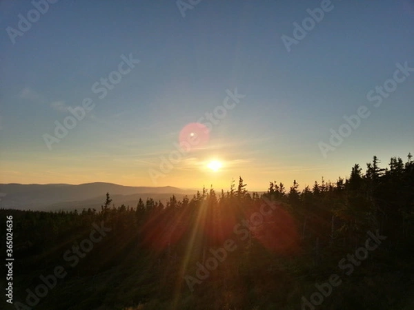 Obraz sunset in the mountains