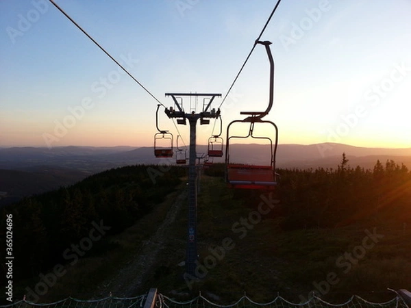 Obraz cable car on mountain
