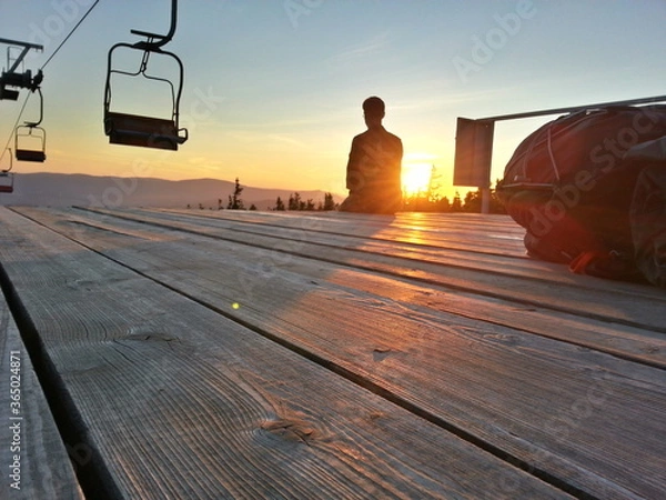 Obraz sunset over the pier