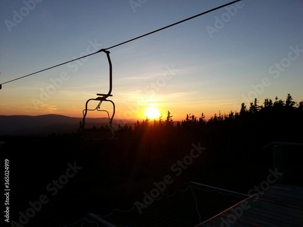 Obraz sunset over the city