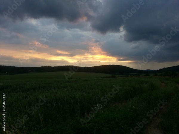 Obraz sunset in the mountains