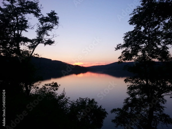 Obraz sunset over lake