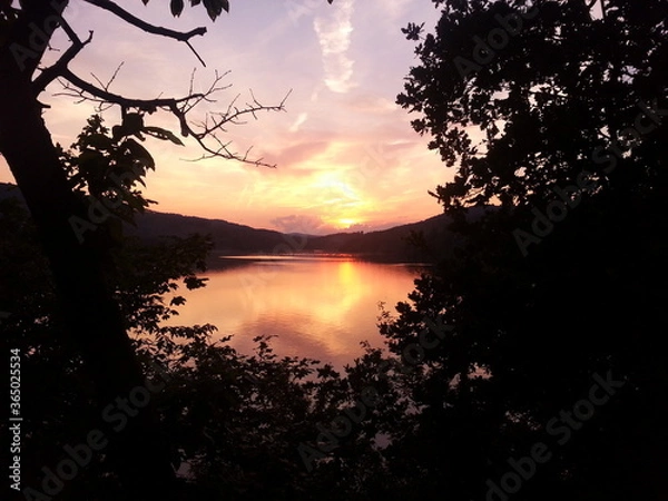 Obraz sunset over lake