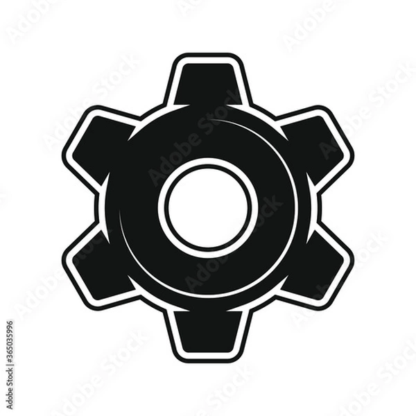 Obraz Gear wheel logo. Settings icon.