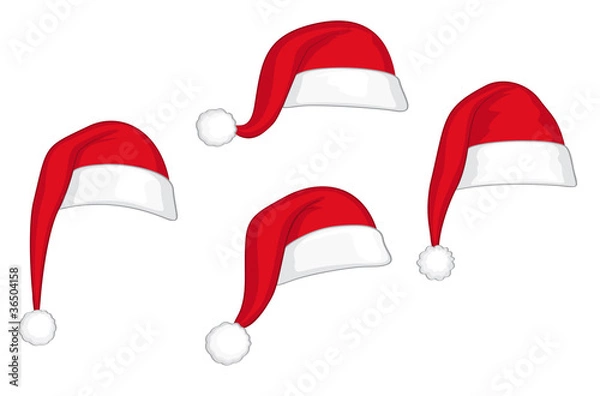 Obraz Weihnachtsmannmützen