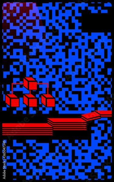 Obraz Ultramarine glitch