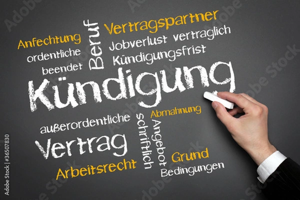 Fototapeta Kündigung