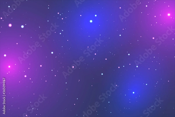 Fototapeta Retrowave Starry Background With Pink and Blue Shades. EPS10 Vector With Transparency