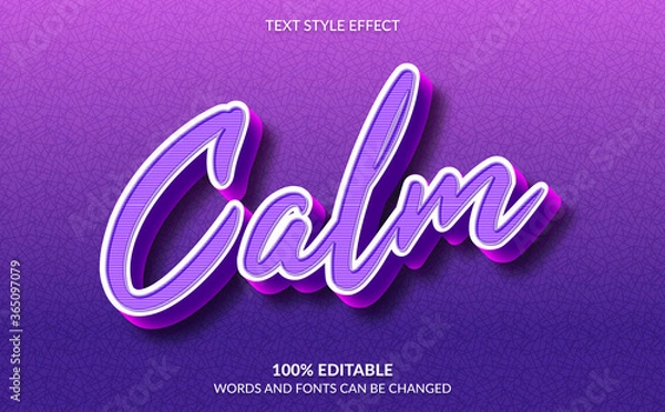 Obraz Editable Text Effect, Stylish Purple Text Style