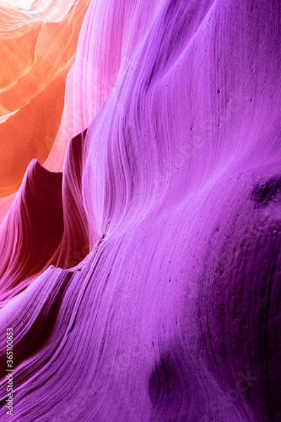 Fototapeta Panoramic image of the colorful Sunset on the Grand Canyon in Grand Canyon National Park from the south rim part,Arizona,USA, on a sunny cloudy day with blue or gloden sky