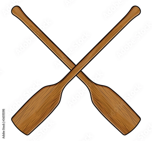 Obraz wooden canoe paddle