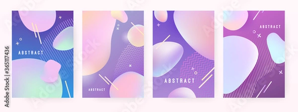 Fototapeta Abstract backgrounds with liquid gradient drops.