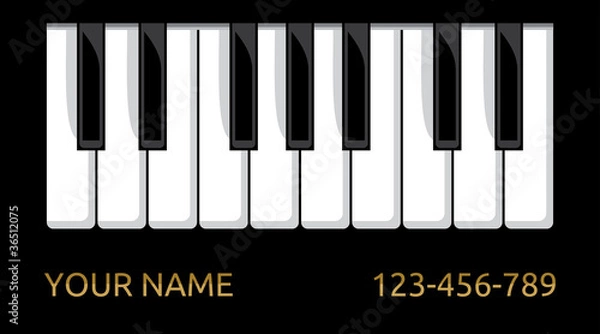 Obraz Piano business card