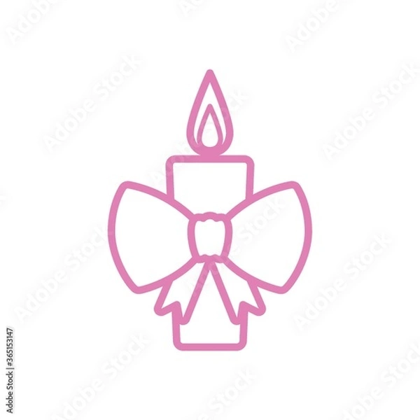 Obraz candle with ribbon