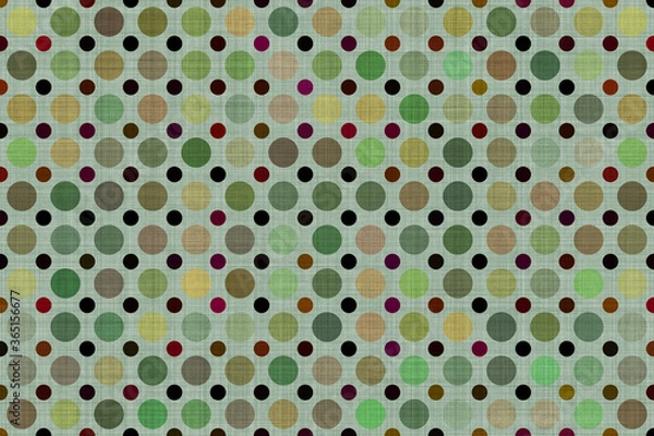 Fototapeta Textile fashion print. Linen fabric texture with geometric pattern. Cotton fabric background illustration