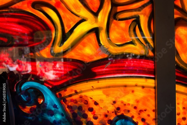 Obraz bemalte Scheiben