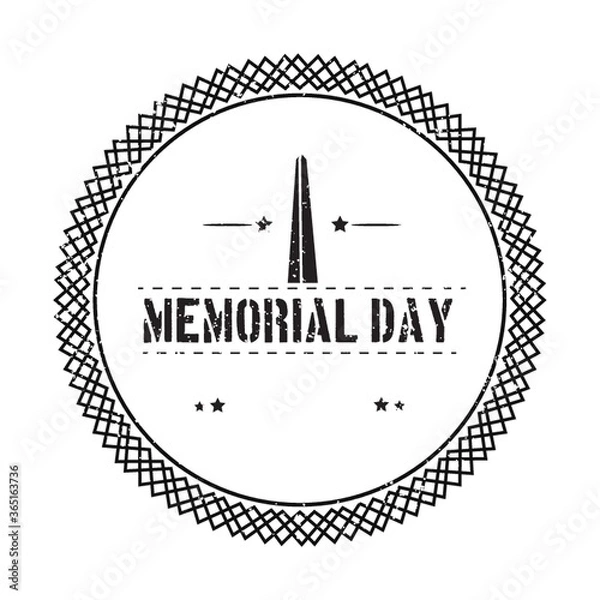 Fototapeta memorial day label
